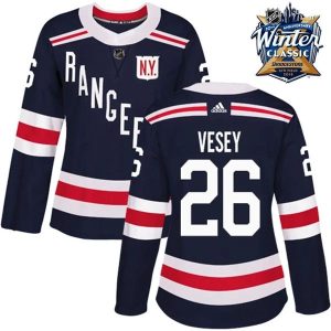 Damen New York Rangers Trikot Jimmy Vesey 26 Navy Blau 2018 Winter Classic Authentic